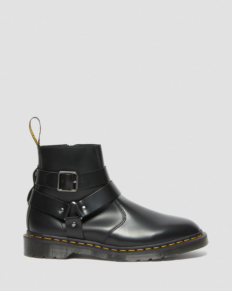 Botines Dr Martens Jaimes Cuero Harness Hombre Negros | MX 358LIS